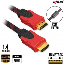 Cabo HDMI 15m com Filtro KP-YP5003 Knup